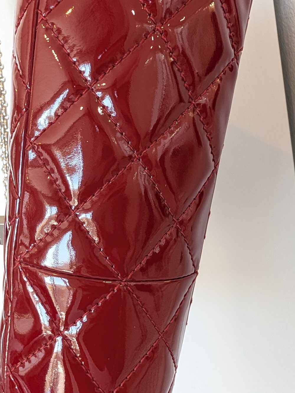 Chanel Red 2.55 Reissue Quilted Patent Leather Crossbody Flap Bag - Picture 8 of 16